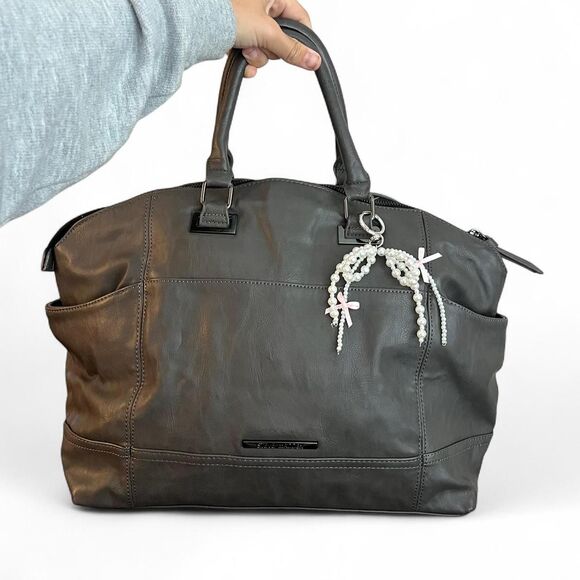 Steve Madden Grey Weekender / Large Satchel Bag - Picture 1 of 8
